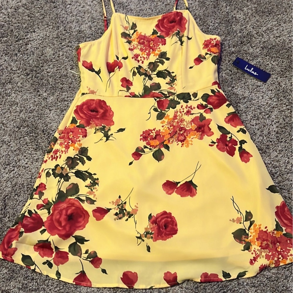 Yellow size medium Lulus dress